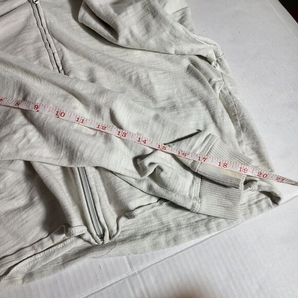 Victorias Secret Cropped Lightweight Zip Hoodie Gray Sz M - Picture 7 of 8